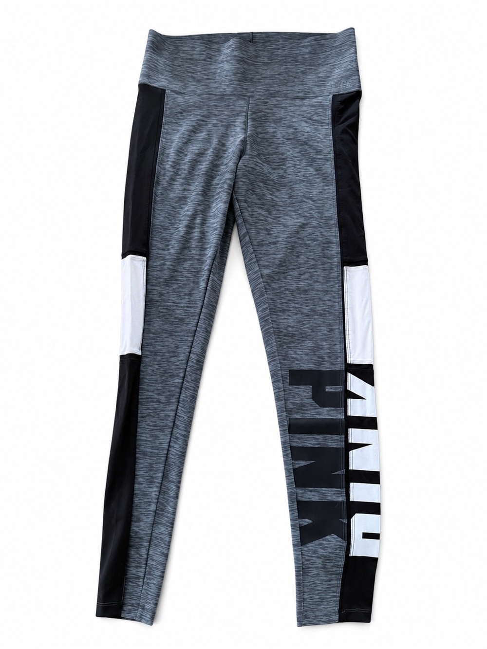 PINK Victoria's Secret Gray, Black & White Colorblock Active Leggings